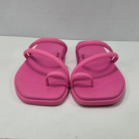 CROCS Miami Toe Loop Hot Pink Barbie Pink Sandals Women's Size 10 - Picture 5 of 11